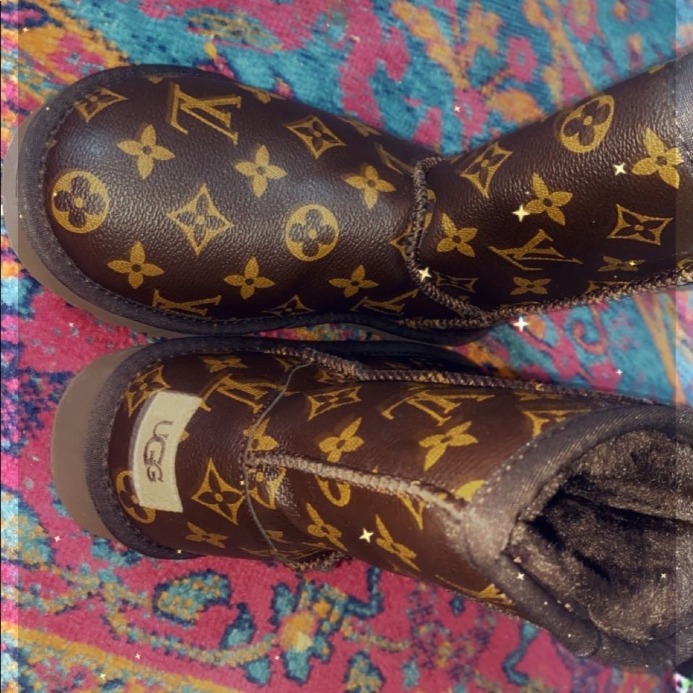 Upcycled L VUgg boots